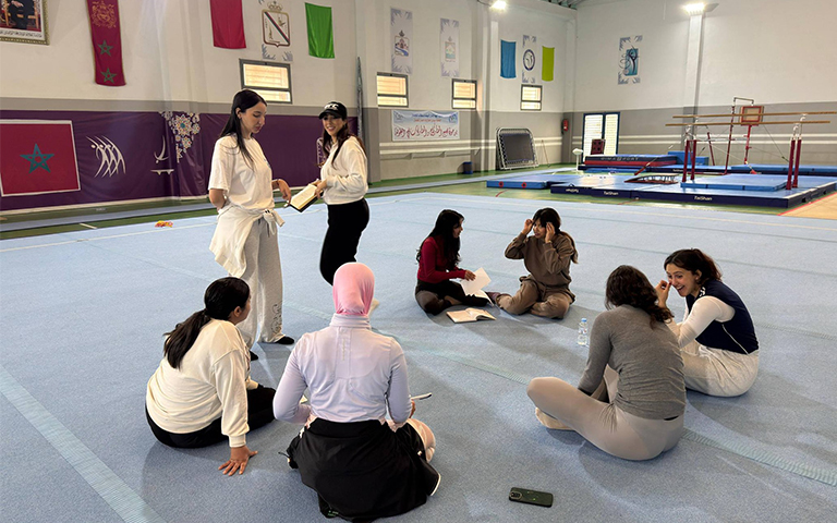 Stage de gymnastique rythmique encadré par l’arbitre internationale Amina Shafiq à Tit Mellil
